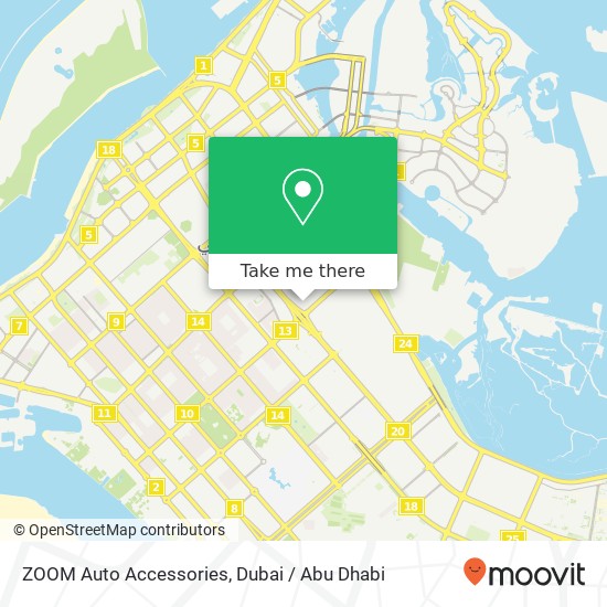 ZOOM Auto Accessories map
