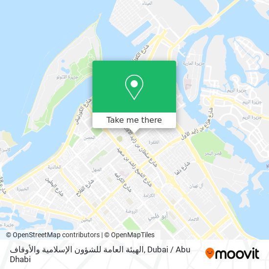 الهيئة العامة للشؤون الإسلامية والأوقاف map