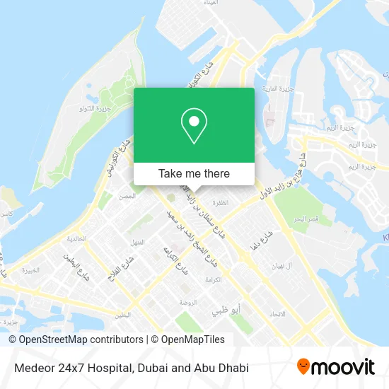 Medeor 24x7 Hospital map