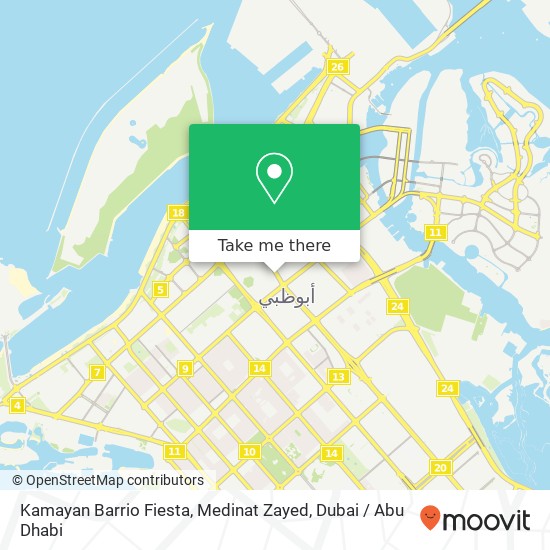 Kamayan Barrio Fiesta, Medinat Zayed map