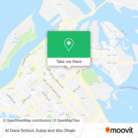 Al Dana School map