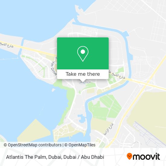Atlantis The Palm, Dubai map
