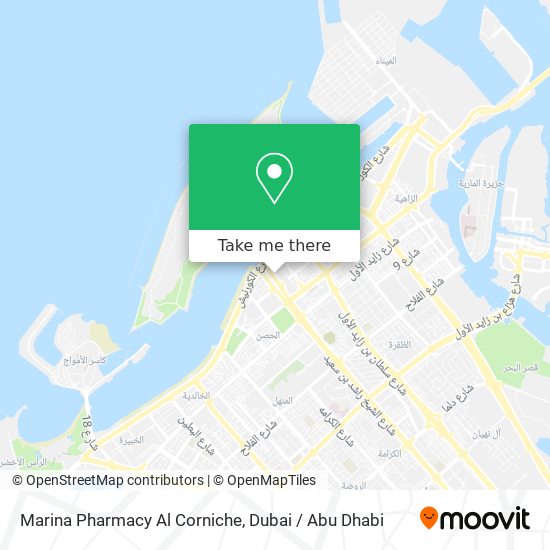 Marina Pharmacy Al Corniche map