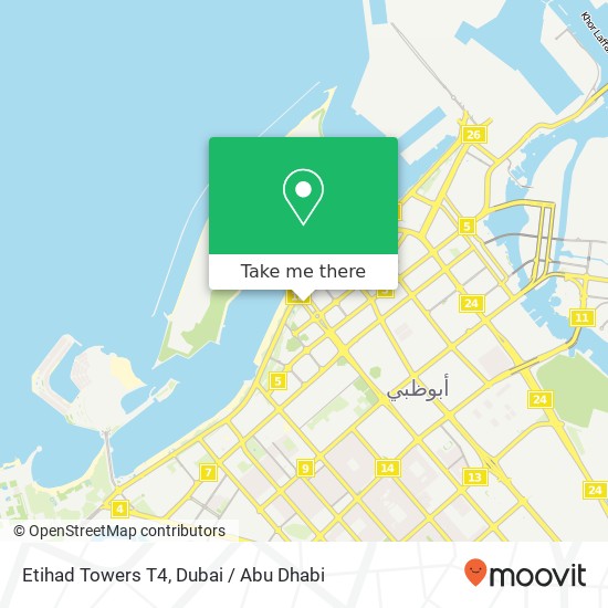 Etihad Towers T4 map