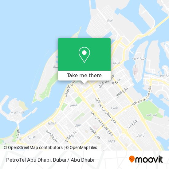 PetroTel Abu Dhabi map