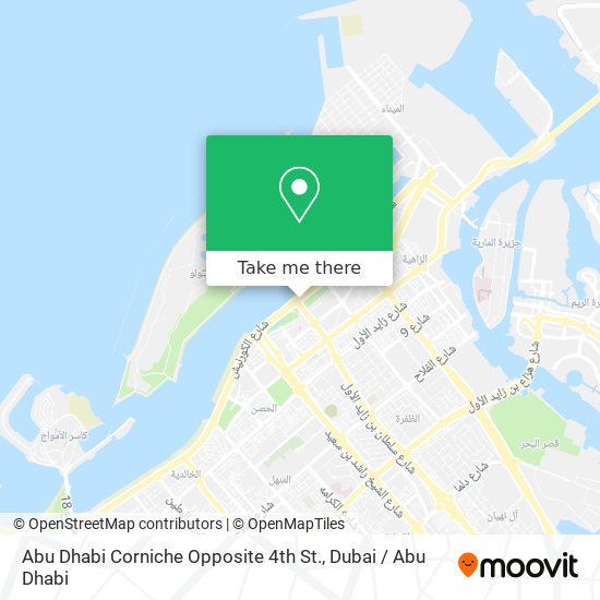 Abu Dhabi Corniche Opposite 4th St. map