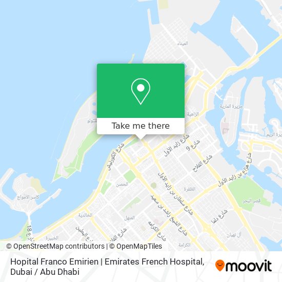 Hopital Franco Emirien | Emirates French Hospital map