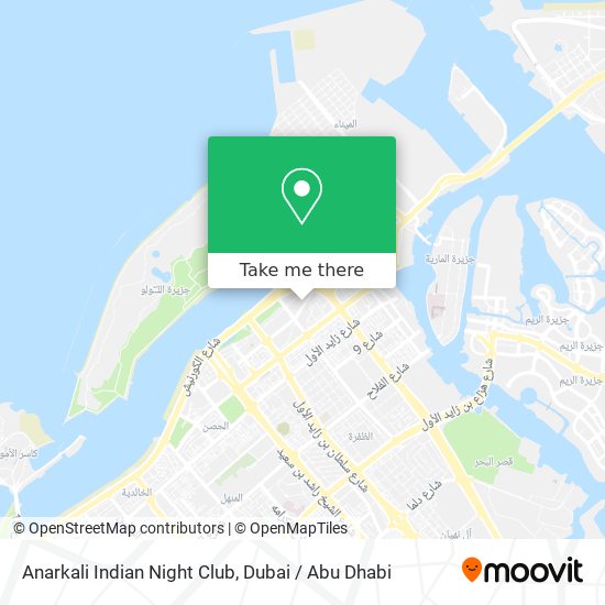 Anarkali Indian Night Club map