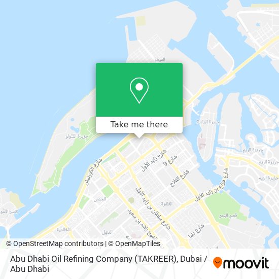 Abu Dhabi Oil Refining Company (TAKREER) map