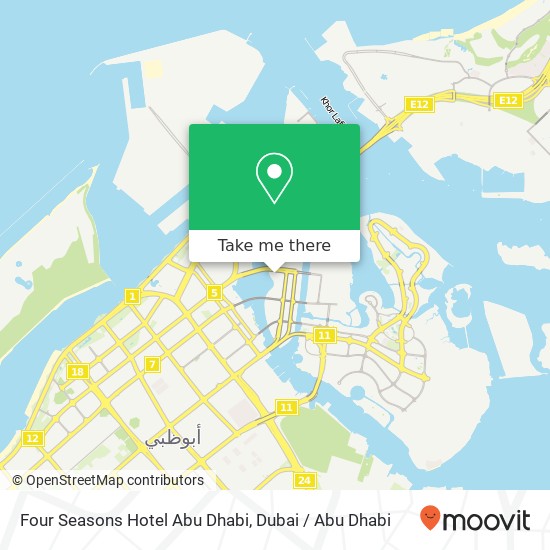 Four Seasons Hotel Abu Dhabi map