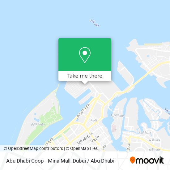 Abu Dhabi Coop - Mina Mall map