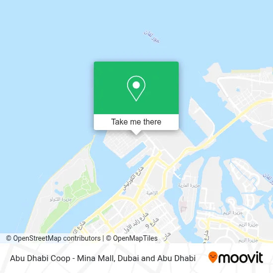 Abu Dhabi Coop - Mina Mall map