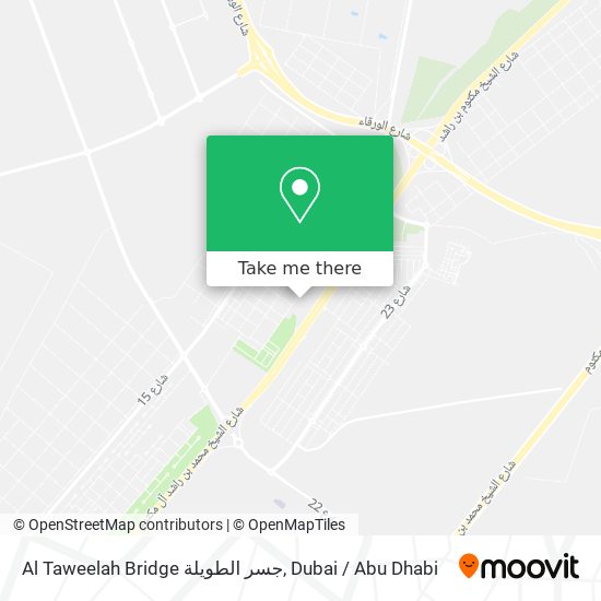 Al Taweelah Bridge جسر الطويلة map