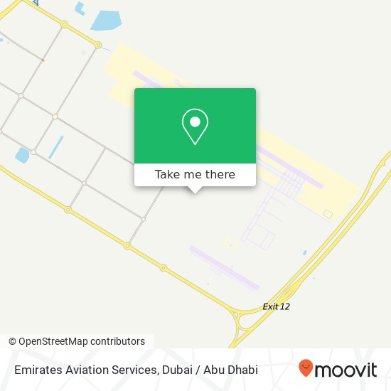 Emirates Aviation Services map