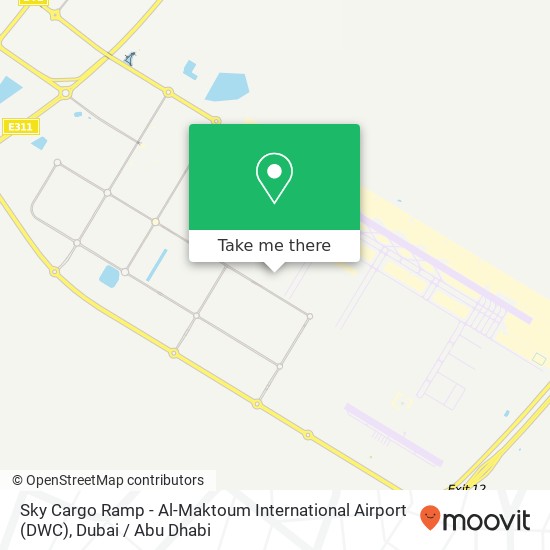 Sky Cargo Ramp - Al-Maktoum International Airport (DWC) map