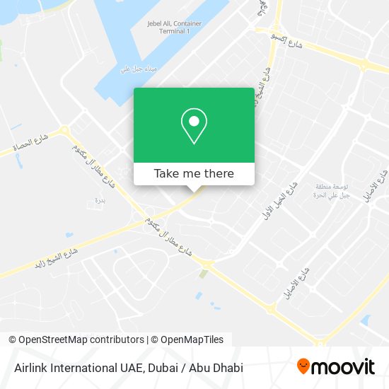 Airlink International UAE map
