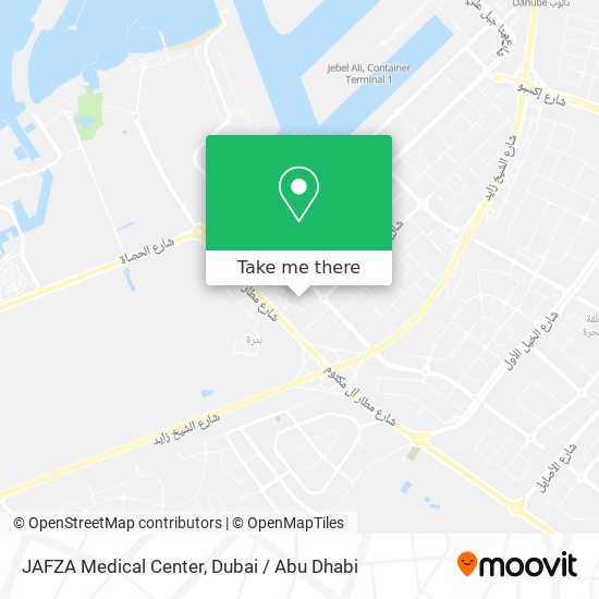 JAFZA Medical Center map