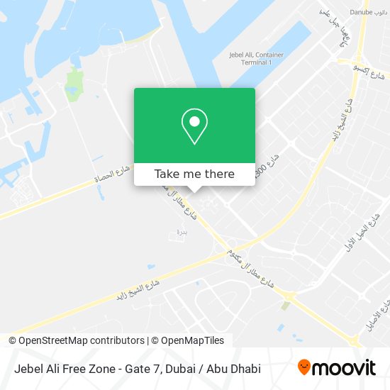 Jebel Ali Free Zone - Gate 7 map