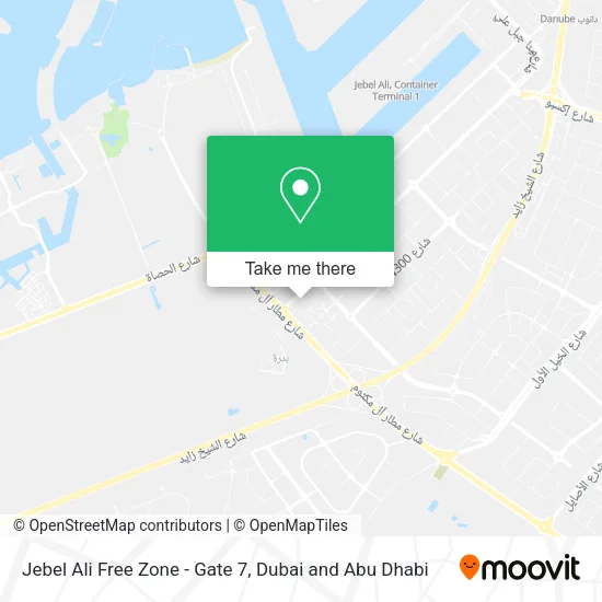 Jebel Ali Free Zone - Gate 7 map