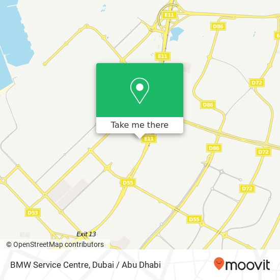 BMW Service Centre map