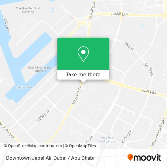 Downtown Jebel Ali map