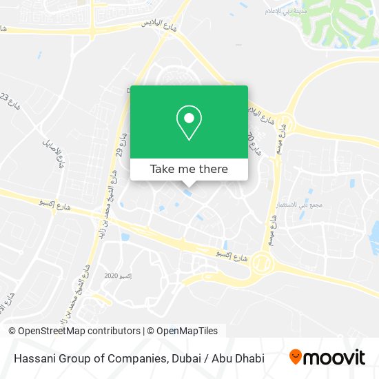 Hassani Group of Companies map