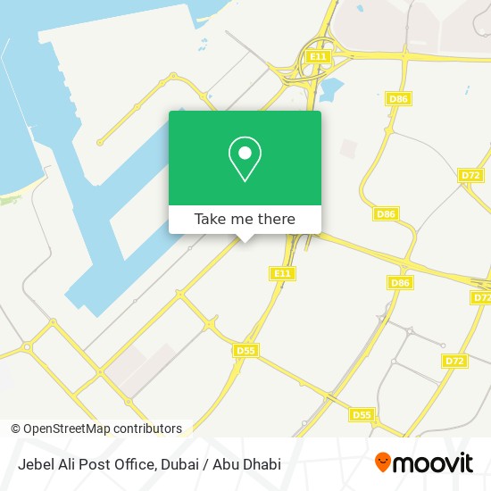 Jebel Ali Post Office map