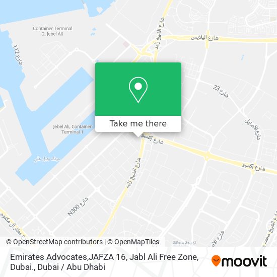 Emirates Advocates,JAFZA 16, Jabl Ali Free Zone, Dubai. map