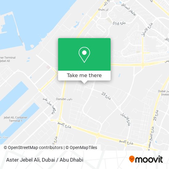 Aster Jebel Ali map