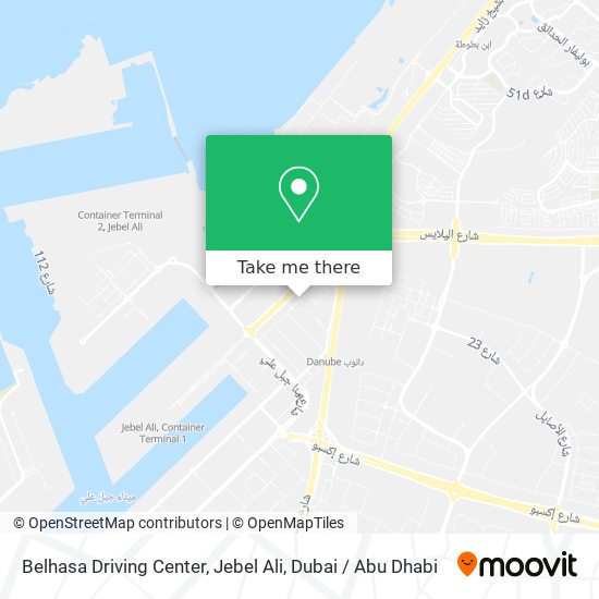 Belhasa Driving Center, Jebel Ali map