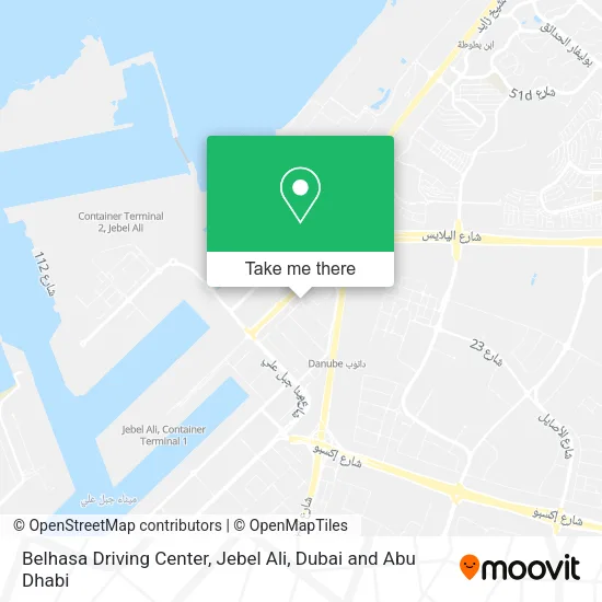 Belhasa Driving Center, Jebel Ali map