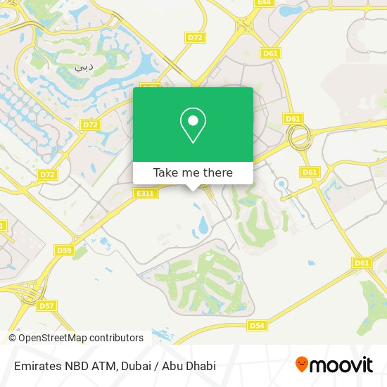Emirates NBD ATM map