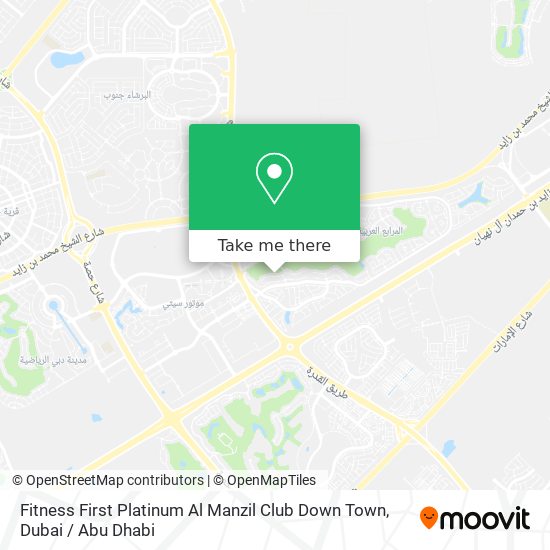 Fitness First Platinum Al Manzil Club Down Town map