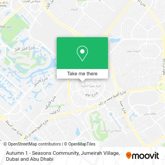 Autumn 1 - Seasons Community, Jumeirah Village map