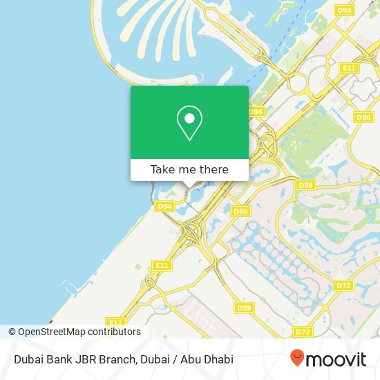 Dubai Bank JBR Branch map