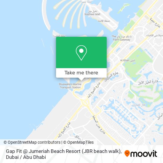 Gap Fit @ Jumeriah Beach Resort (JBR beach walk) map