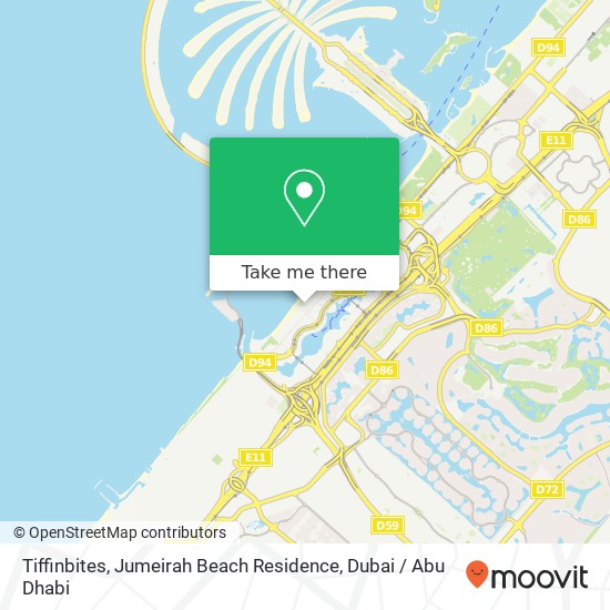 Tiffinbites, Jumeirah Beach Residence map