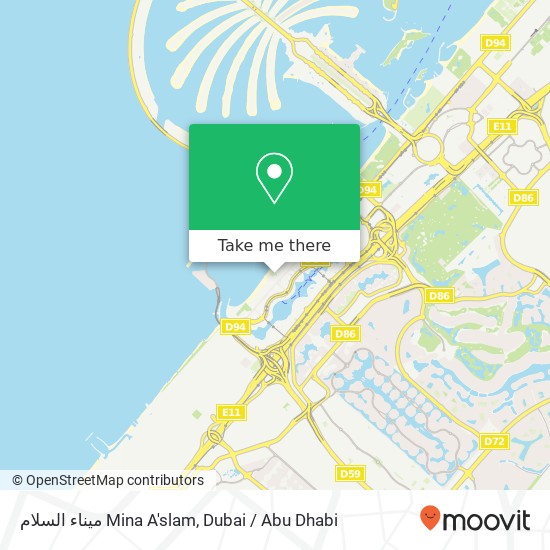 ميناء السلام Mina A'slam map