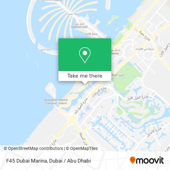 F45 Dubai Marina map