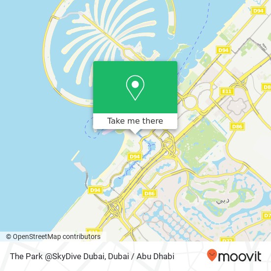 The Park @SkyDive Dubai map