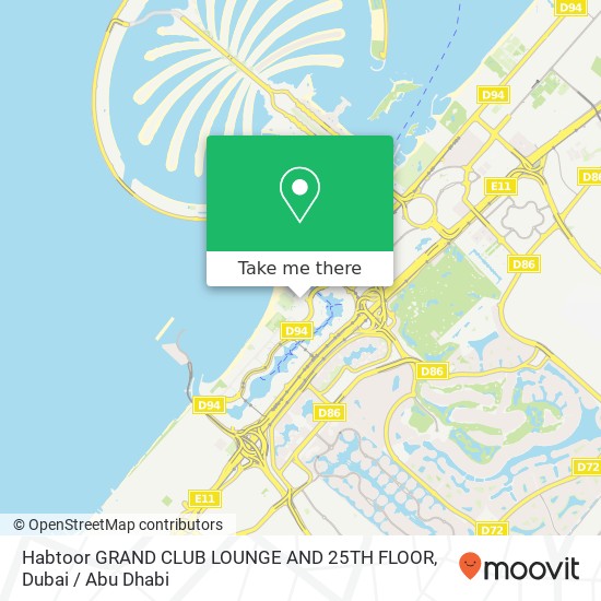 Habtoor GRAND CLUB LOUNGE AND 25TH FLOOR map
