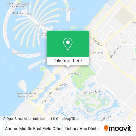 Anritsu Middle East Field Office map