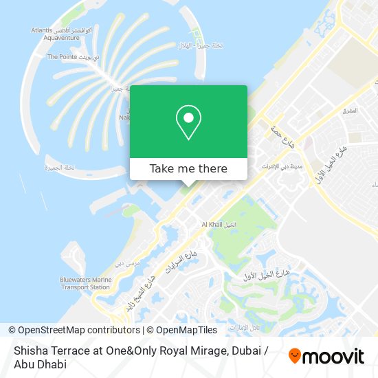 Shisha Terrace at One&Only Royal Mirage map