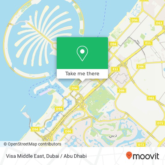 Visa Middle East map