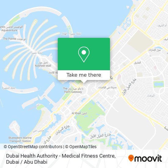 Dubai Health Authority - Medical Fitness Centre map