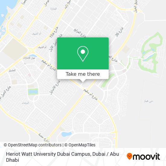 Heriot Watt University Dubai Campus map