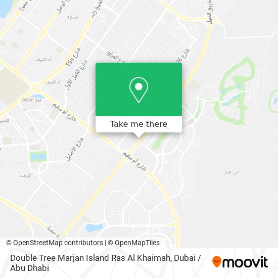 Double Tree Marjan Island Ras Al Khaimah map