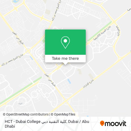 HCT - Dubai College كلية التقنية دبي map