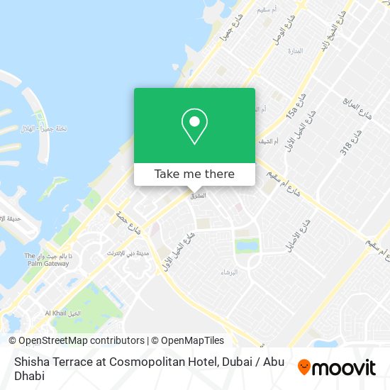 Shisha Terrace at Cosmopolitan Hotel map