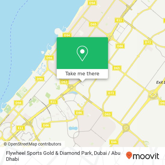 Flywheel Sports Gold & Diamond Park map